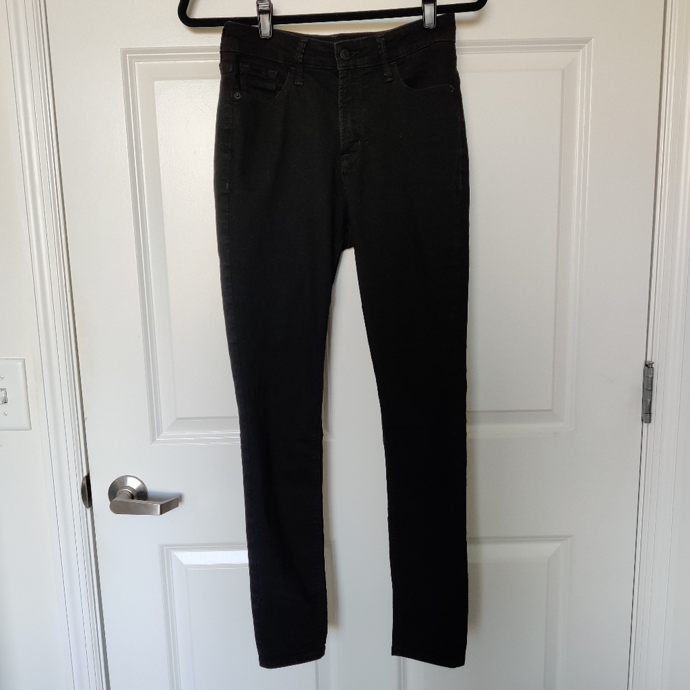 Black High Rise Rockstar Super Skinny Jeans